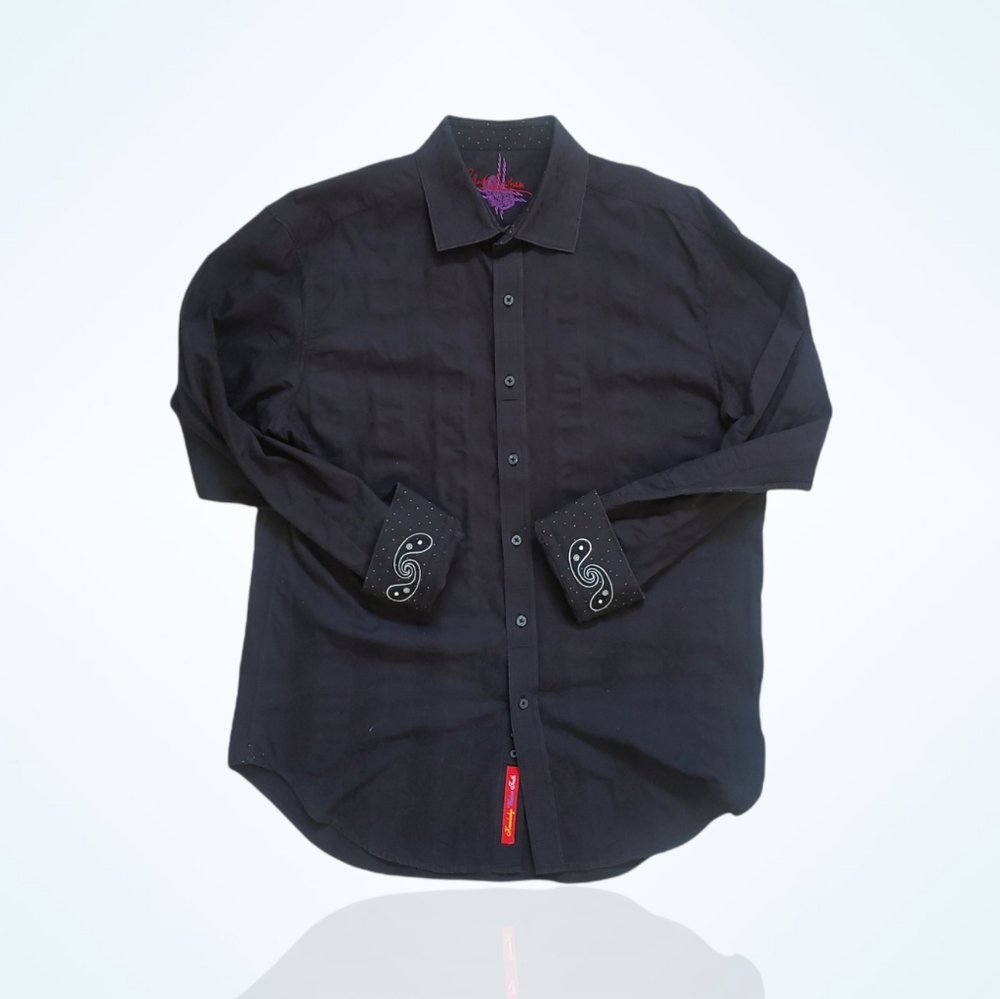Robert Graham | Black‎ Embroidered XL Sport Shirt